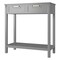 Modern Acacia Wood Entryway Table with Drawers Waterproof MDF Accent Cabinet